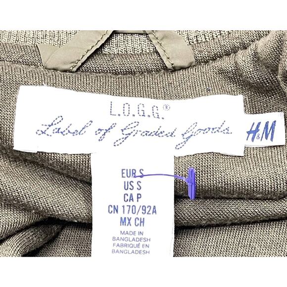 HM Bomber Womens Jacket Size S Green Full Zip Modern Minimalist Everyday - Picture 3 of 5